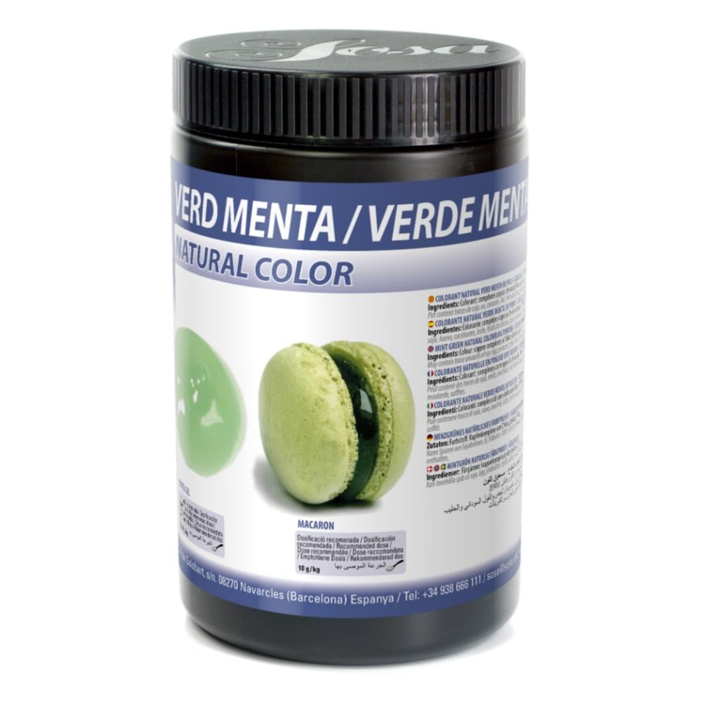 SOSA Colorante verde menta en polvo - Hidrosoluble- Bote 500grs - Uso alimentario