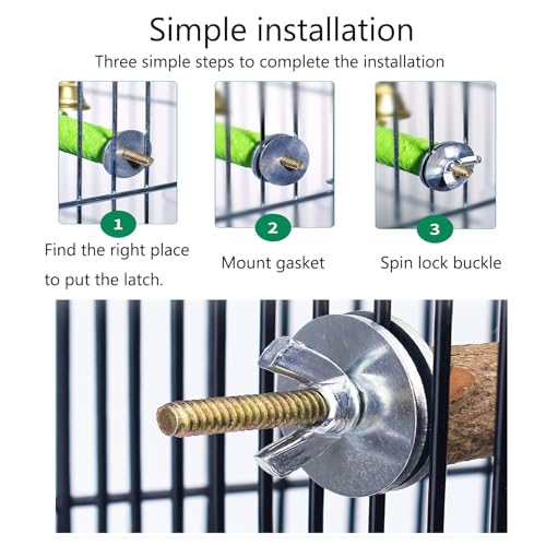 Image of Hamiledyi Bird Perches for Cage Grinding Sand Bird Perches 8pcs Claw Trim Cage Perches Stand for Starlings, Parakeets Lovebirds Canaries Green Cheeked Conures (0.78 in Diameter)