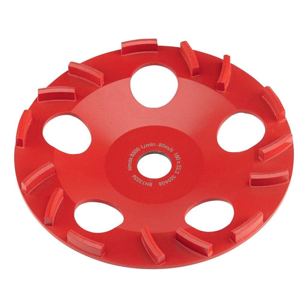 Meule boisseau diamantée E-Jet, D180, Alésage 22,2 mm