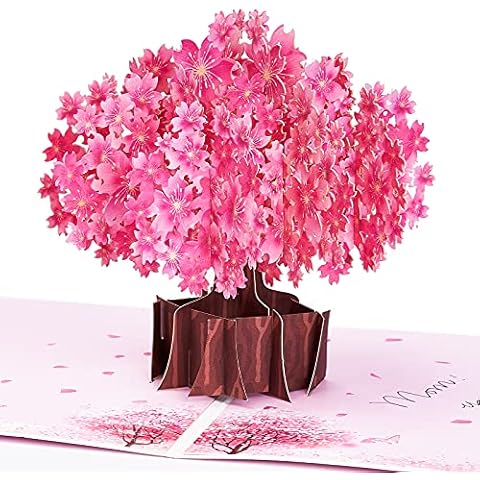PartyWoo Tarjeta para el Día de la Madre con Flor de Cerezo Cover