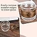 YHNDECO Juego de 2 tazas de espresso de 170 ml con mango de madera de nogal a prueba de quemaduras Imagen de YHNDECO Juego de 2 tazas de espresso de 170 ml con mango de madera de nogal a prueba de quemaduras