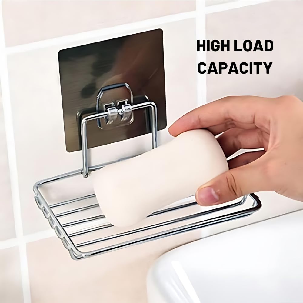 draval 1st Choice Unique Strong Magic Adhesive Sticker for Bathroom Self Corner Shelves Pack of 6 Pcs (Adhesive Sticker) 2