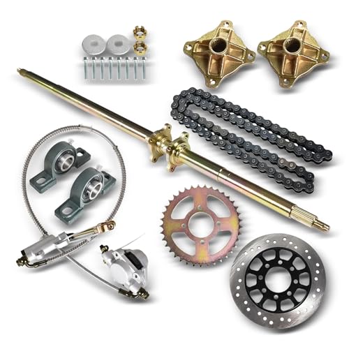 44.25in Go Kart Rear Axle Shaft Assembly Complete Kit Replacement for Go Kart ATV Quad Trikes Golf Carts