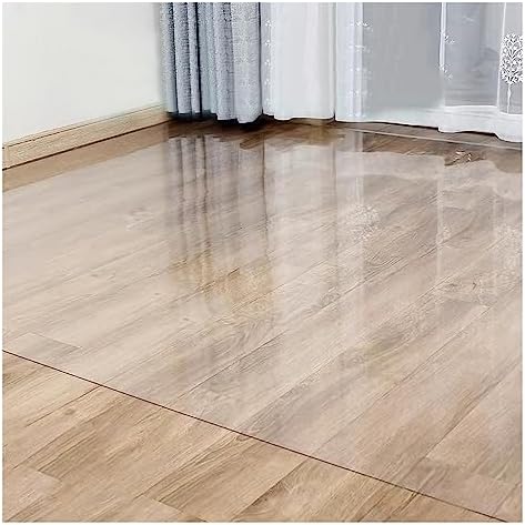 C Hardwood Floor Protector - 6ft to 20ft Wide, 2mm Thick Waterproof Vinyl Rugs for Living Room, Kitchen & Laundry - Easy to Clean, Durable Area Rugs