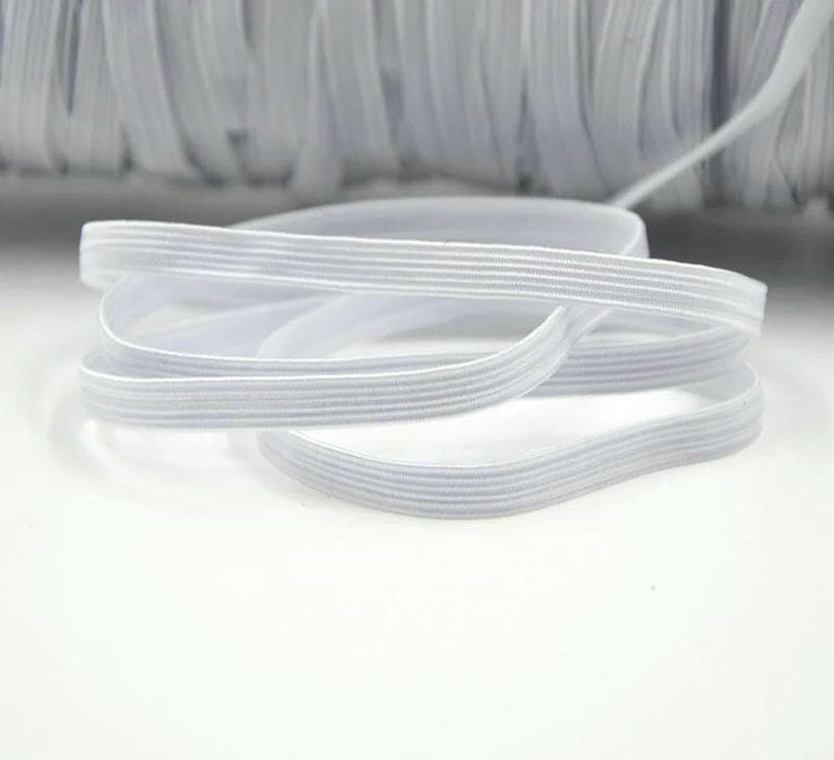 Elastyczna taśma nylonowa, Elastic Band For Sewing DIY Nylon Rubber Black White 3-12mm Roll(White,10mm 100yards)