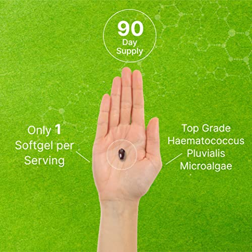 Astaxanthin 12Mg, 90 Mini Softgels | Haematococcus Pluvialis Microalgae Source – One A Day – Natural Antioxidant Supplements For Skin, Eyes, Joints, And Immune Support (3 Month Supply) #TOP4