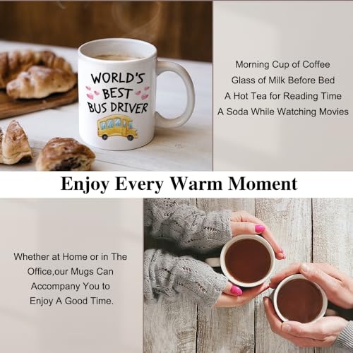 Taza de café para conductor de autobús 11 oz blanca miniatura 4
