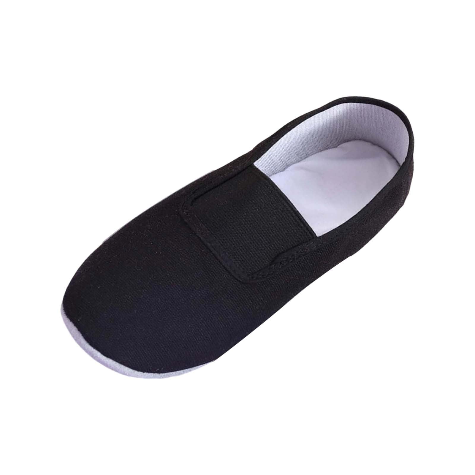 Générique Chaussures De Ballet Pour Enfants Chaussons Gymnastique Antidérapants Avec Toile Lin Semelle Sandales Avec Col élastique Légères Respirantes De Danse Et Fitness (4-12 Ans)