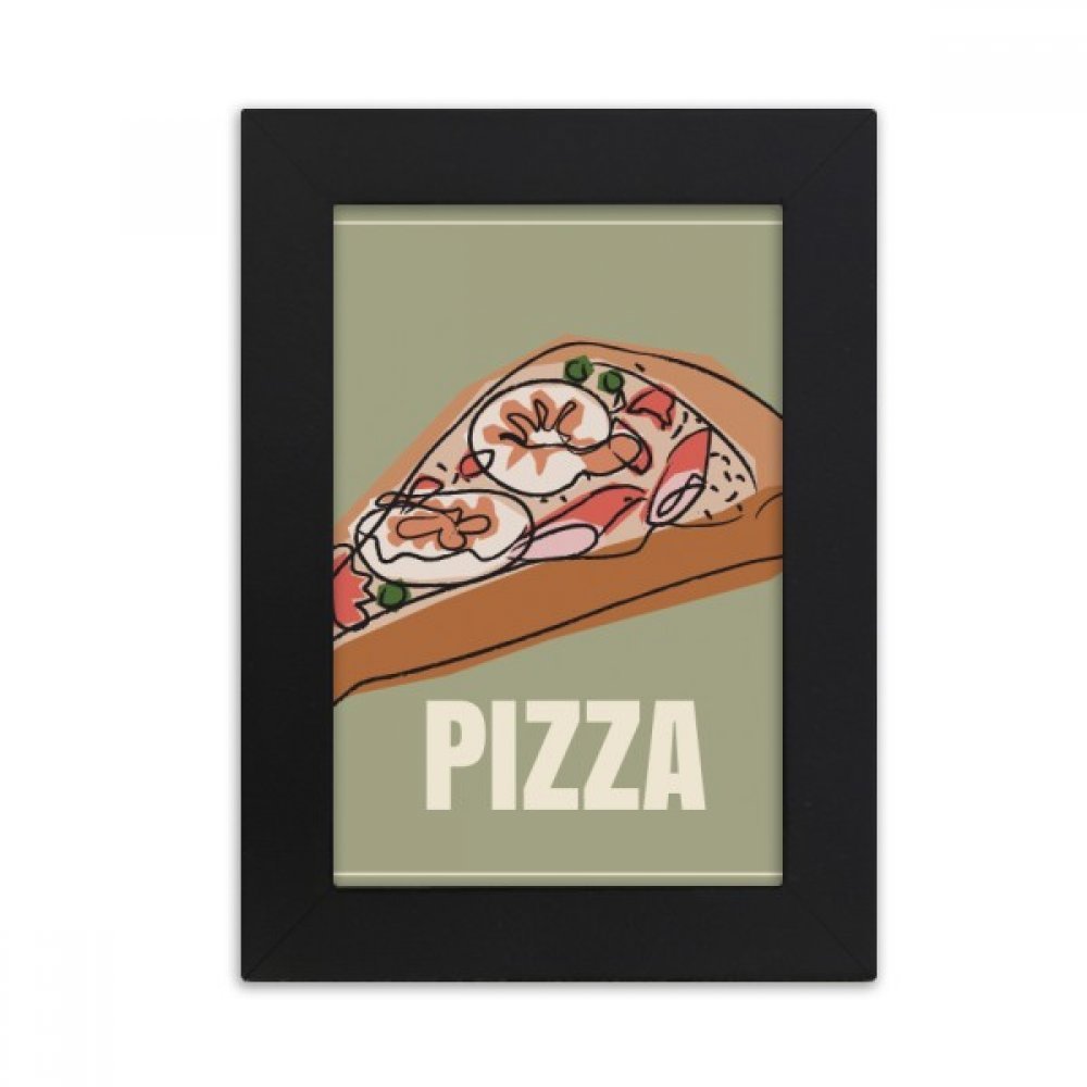 Cadre photo de bureau 5x7 pouces pizza noir italie 10x15