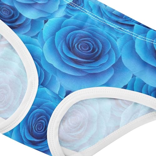Florals Toddler Underwear Floral 2t Cotton Girl Panties Cute Blue Roses Kids Undies Briefs4