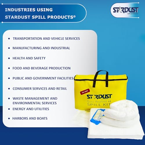 STARDUST Super Absorbent Stardust Spill Products 2-Pacote, Kit de Derramamento Somente de Óleo de Re