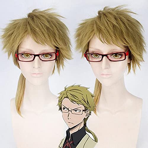 MOYEE Bungo Stray Dogs Cosplay Wig For Boys Men Nakajima Atsushi Cosplay Wig Comic Convention Costume Synthetic Hair for Halloween Christmas Party Role Play+Wig Cap