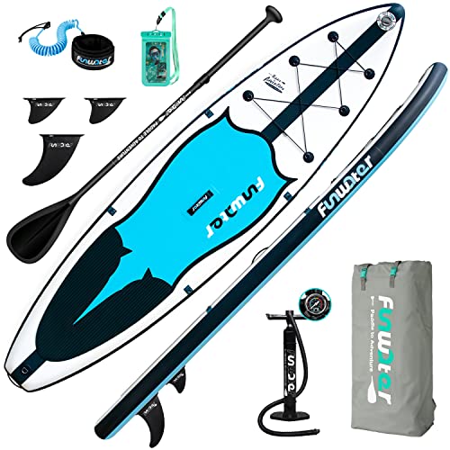 FunWater Tabla de surf de pie hinchable con remo, (SUP), completa con...