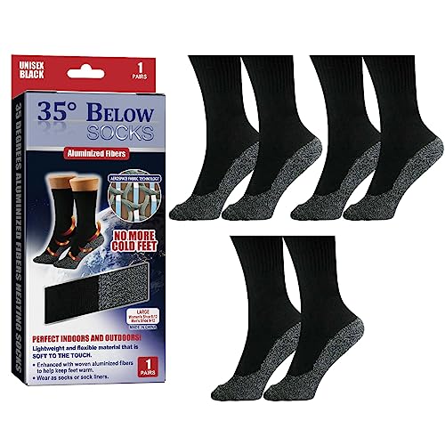 ihreesy 3PCS Self-Heating Socks,Heated Socks with Special Aluminum Plated Fibers Winter Warm Comfortable Self-Heating Socks for Outdoor Hiking Skiing
