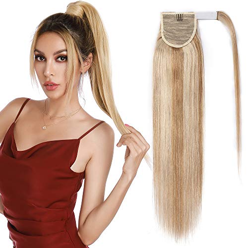 Elailite Human Hair Ponytail Extension Straight