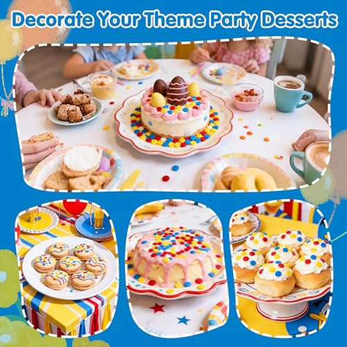 Image of Colorful Round Confetti Sprinkles,Edible Cake Decorations for Baking,130g,Red Blue Yellow and White Sugar Sprinkle,fancy baking Cupcakes Cookie Donuts Ice Cream Toppers,Duck Themed Desserts,Birthday,Children's Party Supplies