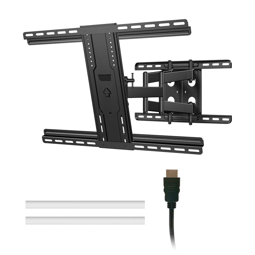 SANUS Vuepoint uchwyt do telewizora Full Motion z kablem HDMI 9,8' 4K i dwoma tunelami kablowymi 18"