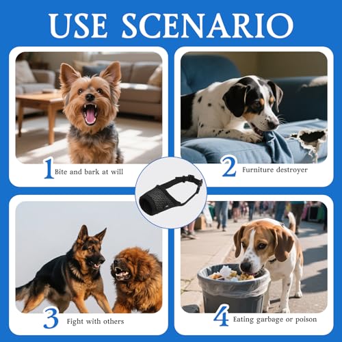 Maulkorb für Kleine Hunde mit Kurzer Schnauze, Weicher Nylon-Mundschutz mit atmungsaktivem Netz, verhindert Beißen, Fressen Bellen und Kauen, für Chihuahua und Französische Bulldogge (XS)