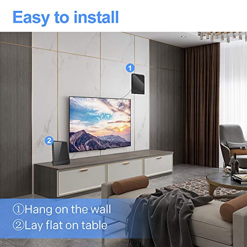 Amplified Indoor HD Digital TV Antenna Support 4K 1080P Channels and All TVs