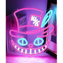 AceList Happy Camper RV Neon Signs for Wall Decor - Camper Decor with 9-Level Brightness Adjustment, USB Powered Caravans Neon Lights for Party, Birthday, Christmas and Camping Decoration Cheshire Cat