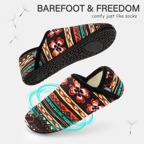 Image of ATHMILE House Slippers for Women Men Indoor Barefoot House Shoes Soft Socks | Furry Slip on Cozy Comfy Flexible Machine Washable Home Bedroom Travel Hospital Yoga Gifts for Mom Grandma