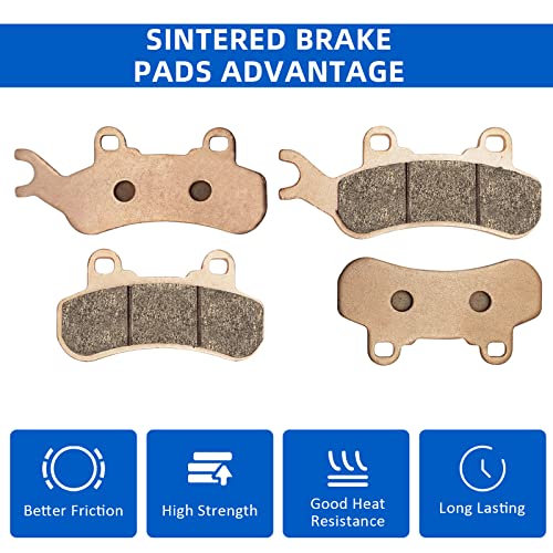 Front & Rear Brake Pads Sintered For Can Am Maverick X3 Sport/Trail 800/1000 2017-2021 Defender 6X6/Max/Pro #TOP4