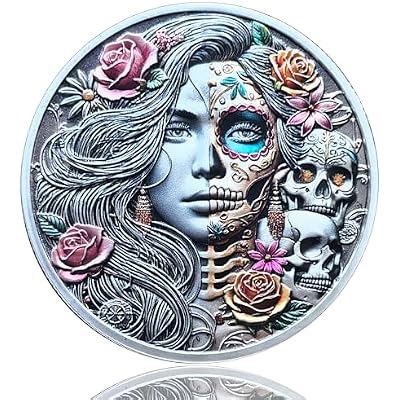 Inspirational Zinc Alloy Challenge Coin - 1.57 Inch Motivational Token with Artistic Design and Meaningful Quote for Lifes Moments
