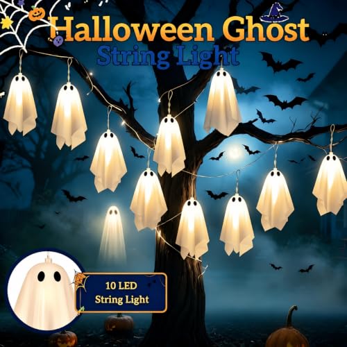 Solar Halloween Decorations Outdoor, Ghost Halloween Decor Lights - image 3