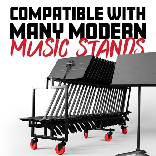 Gator Frameworks Sheet Music Stand Carrier Cart with Wheels; Fits up to (25) Stands (GFW-MUSSTD-CART25)