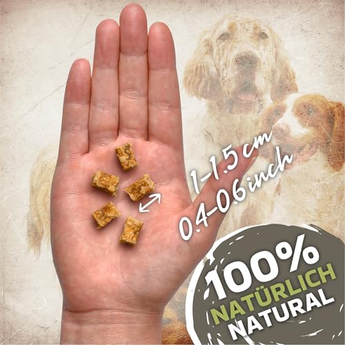 Trainingssnack für Hunde Kaninchenfleisch 1kg (ca. 1400 Stück) – Getreidefreie Trainingswürfel – Monoprotein Hypoallergen
