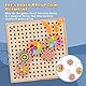 NUKied Mosaik Steckspiel 3d mit Zahnrädern,Pilz Nägel Puzzle Spielzeug,Farbiges Steckbrettspiel,Early Pädagogische Steckspiel für 2 3 4 5 Kinder,Puzzle Spielzeug für Jungen Mädchen Kinder (180 Stück)