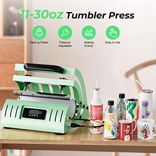 Tumbler Heat Press, 2023 Tumbler Mug Heat Press Machine 110V Easy to Operate for 11-30 oZ Straight Sublimation Blanks Tumbler, 11 0Z 15 0Z Mug Cup Press Machine DIY Heat Transfer Print