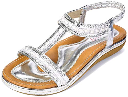 gracosy Sandalias Planas Verano Mujer Estilo Bohemia Zapatos para Mujer de Dedo...