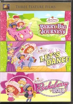 DVD Strawberry Shortcake Triple Feature - Berry Big Journeys / Let's Dance / Rockaberry Roll Book