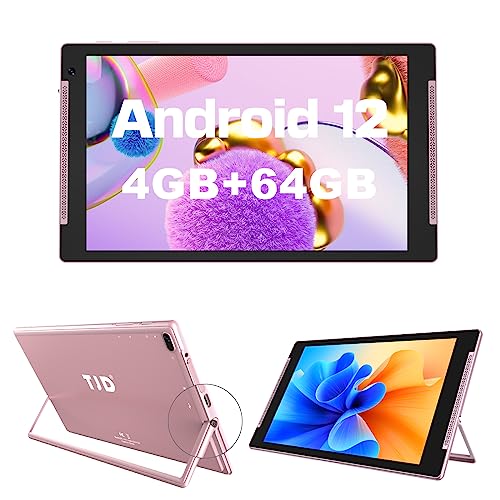 10.1 inch Tablet, TJD Android 12 Tablets, 4GB RAM 64GB ROM (512GB