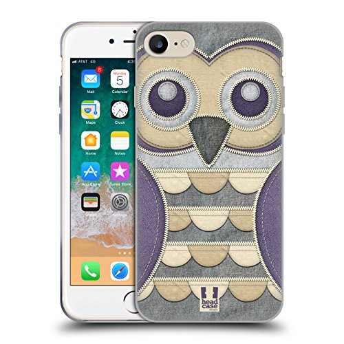 Coque en Gel exclusive Violet Hibou pour iPhone 7/8/SE protection militaire MagSafe