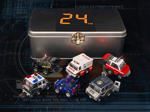2007年 チョロQ 24 TWENTY FOUR 公式6台セット ミニカー Amazon | チョロQ 24 「TWENTY FOUR」 缶入り6台セット | バッジ