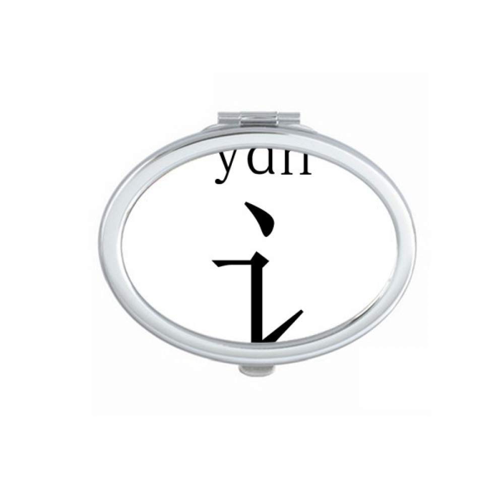 Chinese character component yan Mirror Portable Fold Hand Makeup Double Side Glasses