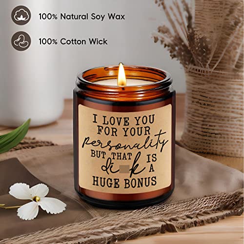 Leado Scented Candles - Funny Gifts For Men, Naughty Gifts For Him - Boyfriend Gifts, Husband Gifts, Fiance Gifts - Anniversary, Fathers Day, I Love You, Birthday Gifts For Men, Bf, Couple, Guy, Gay #TOP2