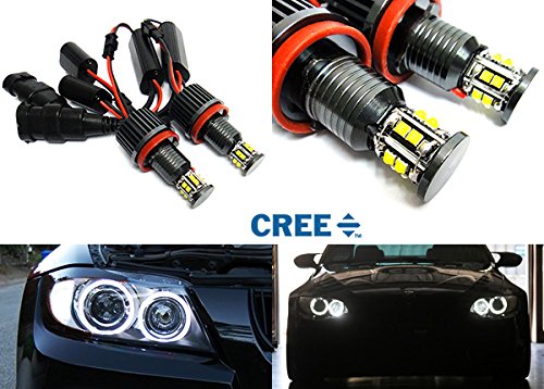 2x Cree LED Angel Eyes Halo Anello Luce H8