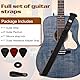 Lusofie Gitarrengurt Geflochtene Verstellbare Gitarrenpickel Bassgitarrengurt mit Gitarrengurtschloss Guitar Strap für Bass E Gitarre Akustikgitarre Baumwolle und Leinen Gitarren Gurt