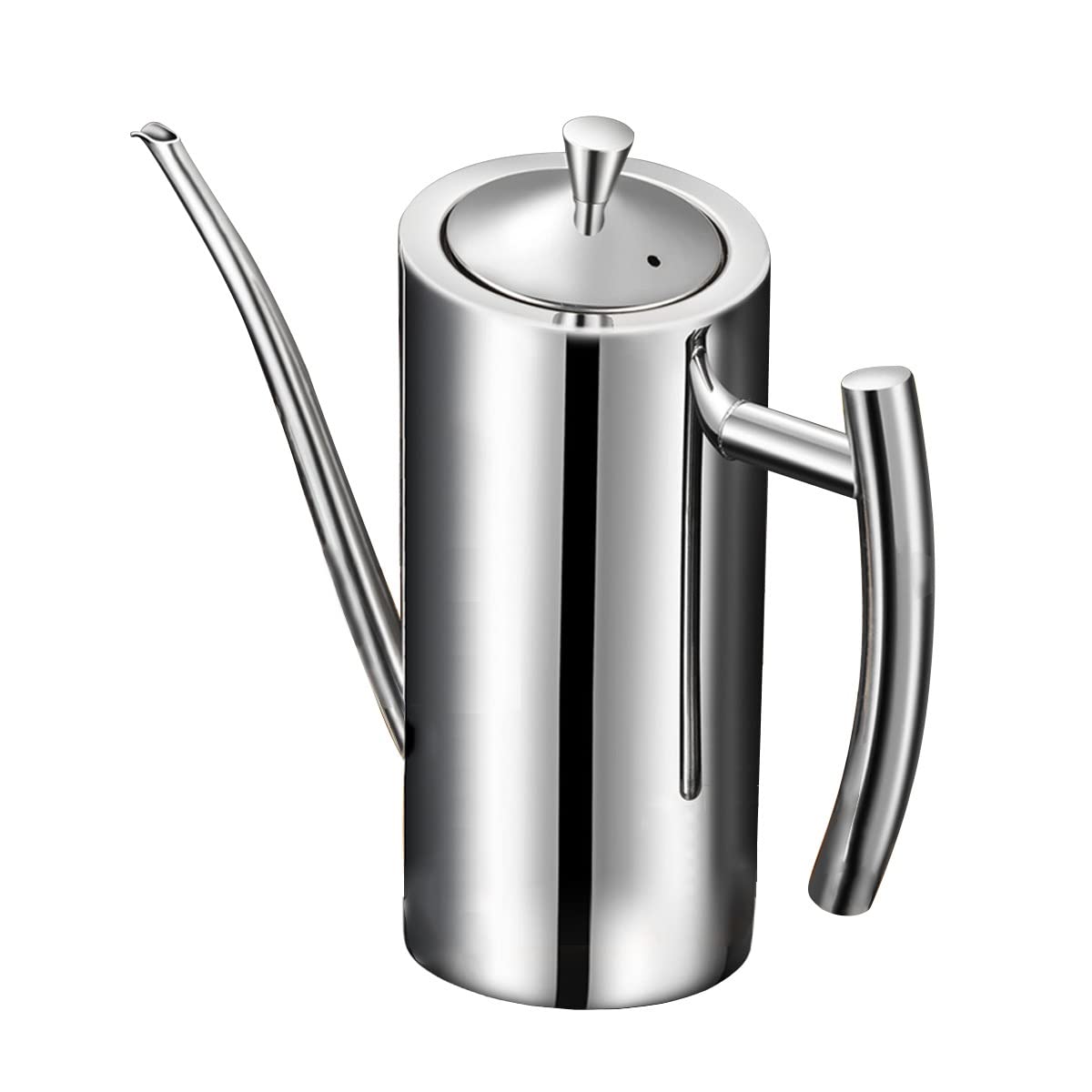 Botella dispensadora de aceite de oliva, olla de acero inoxidable 304 a prueba de fugas para cocina, barbacoa, mango ergonómico cómodo, lata de llovizna para cocinar y aderezar