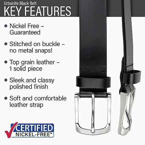Urbanite Belt - 1.5 Inch Wide Genuine Leather Belt with Nickel-Free Buckle3