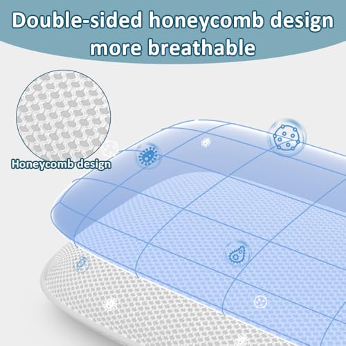 Hojalis Baby Head Shaping Pillow with Cartoon Pillowcase, Memory Foam Baby Pillow for Head Shaping, Children's Pillow with Case, Breathable & Flat for Newborns to Correct Head Shape (Blue, One Size) - Image 3