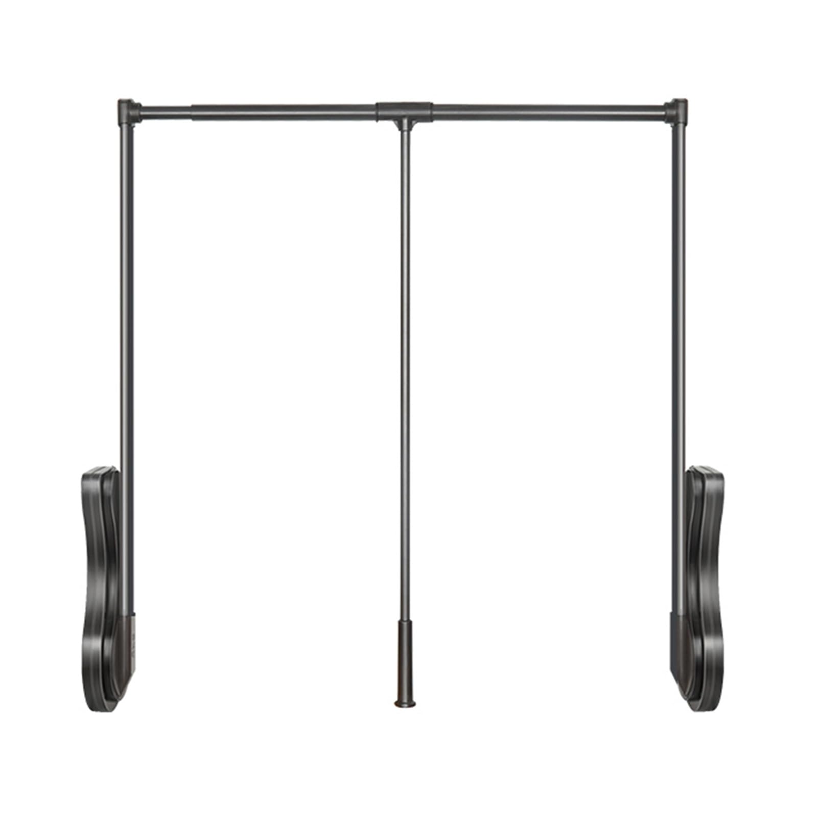 AYCDL Adjustable Heavy Duty Pull Down Closet Rod - Wardrobe Lift Rails Hanr, For Clothes - Side Mounted Sto System nizer, With Expanding Tubing,Coffee Color-480-700mm,Coffee Color-700