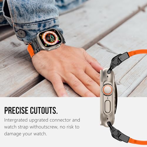 Image of KADES Rugged TPU Sport Band for Apple Watch Ultra 3 /2 /1 49mm, Metal Connectors for Apple Watch Series 11 /10 /SE3 46mm Series 9 /8 /SE2 /7 /6 /SE /5 /4 /3 /2 /1 45mm /44mm /42mm