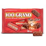 100 Grand Fun Size Chocolate Candy Bars, Milk Chocolate, Caramel, 10 Oz