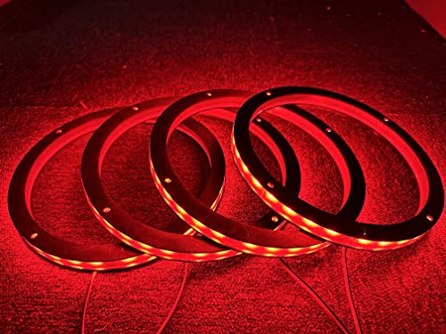 Sando Tech 4Pcs 6.5" Rgb Changing Car Led Speaker Decorative Light Kit Waterproof Spacer Ring Light Remote And Bluetooth App Controlled (Speaker Not Included) #TOP3