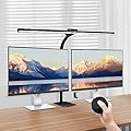 Arslly LED Desk Lamp, Office Architectural Desk Lamp, 31.5'' Large Size Office Lighting, 24W 5-Colour LED Computer Monitor Gooseneck Smart Lamp with Holder for Studying, Creating and Reading