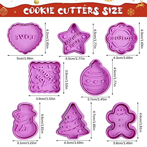 Foto von JIASHA Weihnachten Ausstechformen, 8 Stück weihnachtsausstecher set, Weihnachten Keksausstecher, Plätzchenformen Backformen Fondant Keks